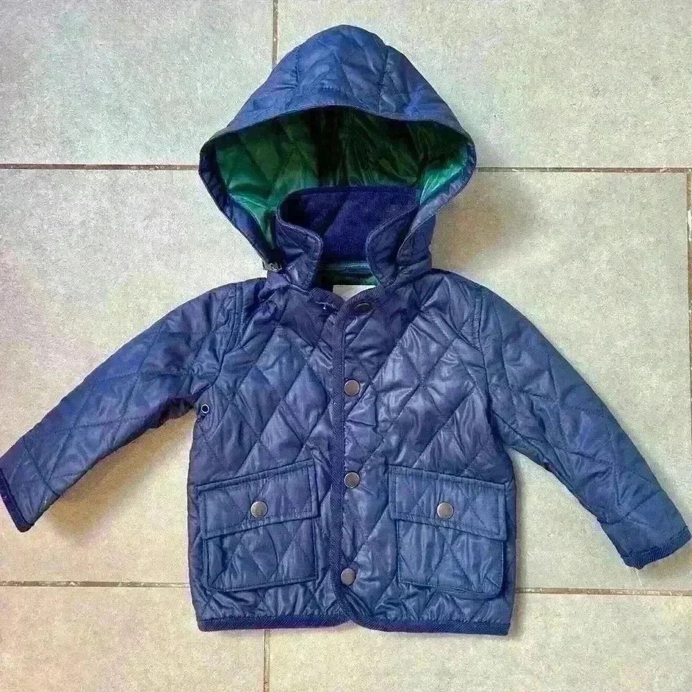 Toddler Blue puffer jacket, 12 mo